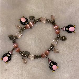 Pink Penguin bracelet